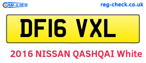 DF16VXL are the vehicle registration plates.