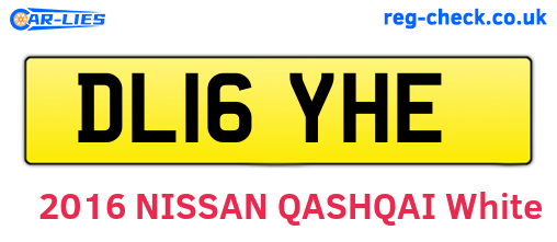 DL16YHE are the vehicle registration plates.