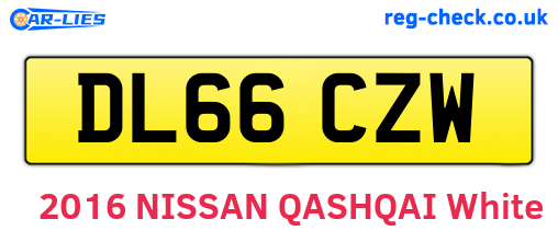 DL66CZW are the vehicle registration plates.