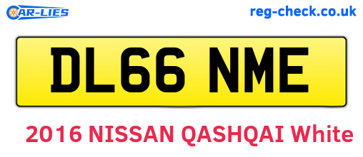 DL66NME are the vehicle registration plates.