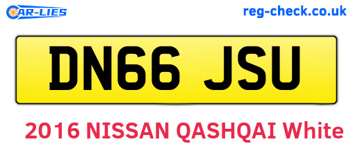 DN66JSU are the vehicle registration plates.