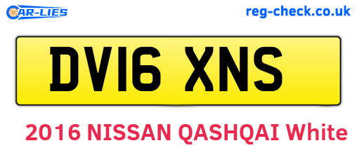 DV16XNS are the vehicle registration plates.