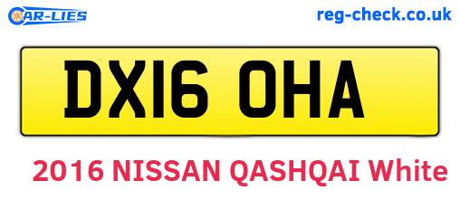 DX16OHA are the vehicle registration plates.
