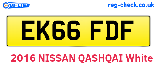 EK66FDF are the vehicle registration plates.
