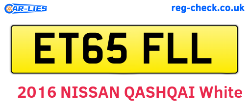 ET65FLL are the vehicle registration plates.