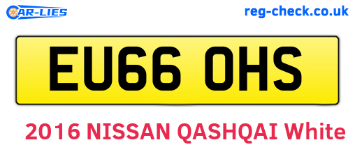 EU66OHS are the vehicle registration plates.