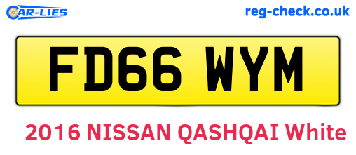 FD66WYM are the vehicle registration plates.