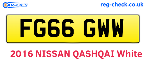 FG66GWW are the vehicle registration plates.