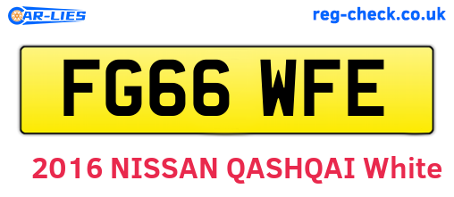 FG66WFE are the vehicle registration plates.