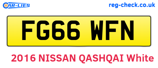 FG66WFN are the vehicle registration plates.