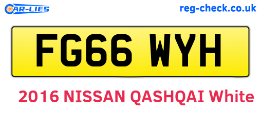 FG66WYH are the vehicle registration plates.