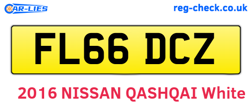 FL66DCZ are the vehicle registration plates.