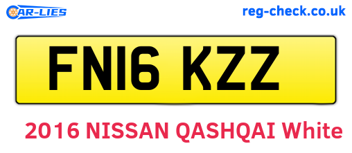 FN16KZZ are the vehicle registration plates.