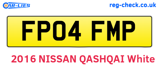 FP04FMP are the vehicle registration plates.