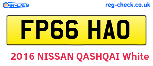 FP66HAO are the vehicle registration plates.