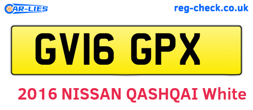 GV16GPX are the vehicle registration plates.