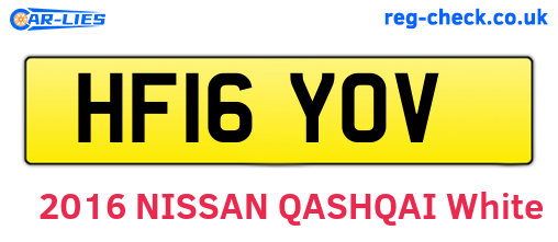 HF16YOV are the vehicle registration plates.