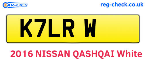 K7LRW are the vehicle registration plates.