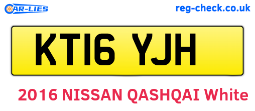 KT16YJH are the vehicle registration plates.
