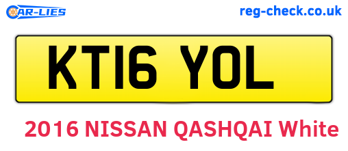 KT16YOL are the vehicle registration plates.