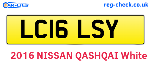 LC16LSY are the vehicle registration plates.
