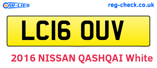 LC16OUV are the vehicle registration plates.