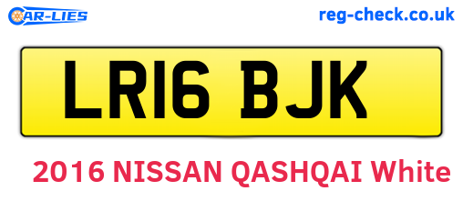 LR16BJK are the vehicle registration plates.