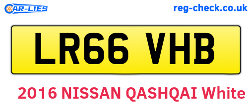 LR66VHB are the vehicle registration plates.