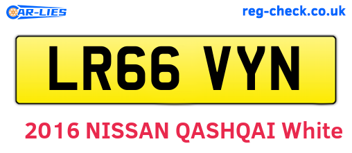 LR66VYN are the vehicle registration plates.