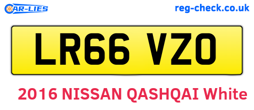 LR66VZO are the vehicle registration plates.
