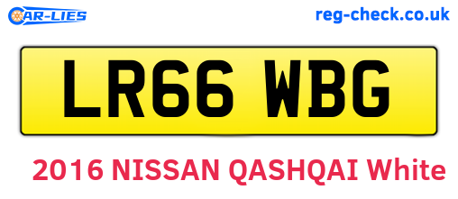 LR66WBG are the vehicle registration plates.
