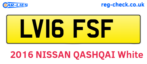 LV16FSF are the vehicle registration plates.