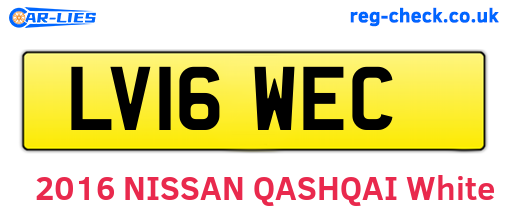 LV16WEC are the vehicle registration plates.