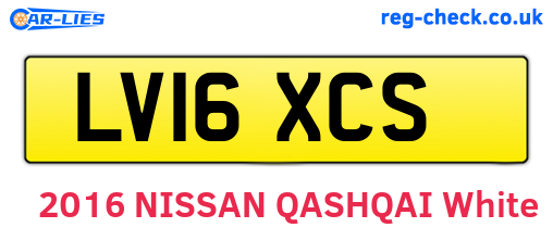 LV16XCS are the vehicle registration plates.