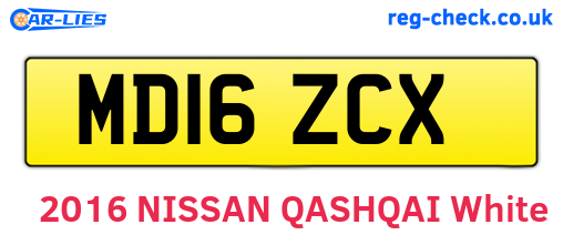 MD16ZCX are the vehicle registration plates.