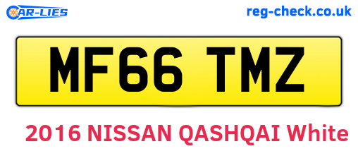 MF66TMZ are the vehicle registration plates.