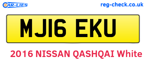MJ16EKU are the vehicle registration plates.