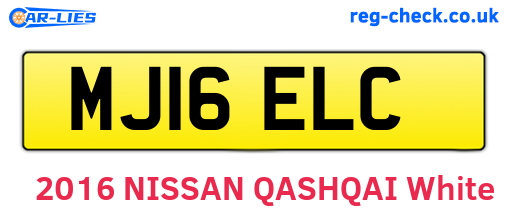 MJ16ELC are the vehicle registration plates.