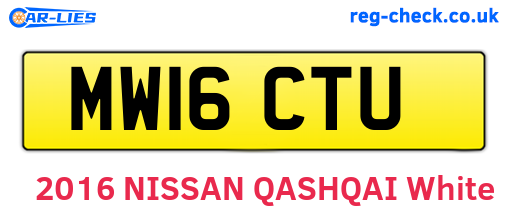 MW16CTU are the vehicle registration plates.