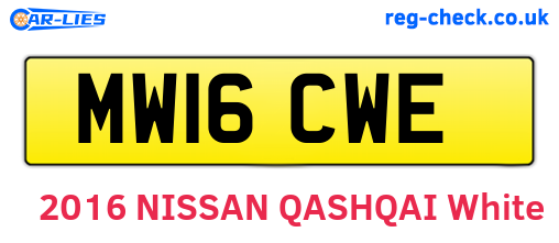 MW16CWE are the vehicle registration plates.