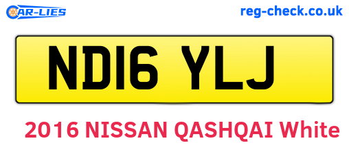 ND16YLJ are the vehicle registration plates.
