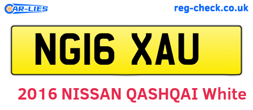 NG16XAU are the vehicle registration plates.