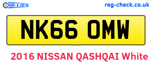 NK66OMW are the vehicle registration plates.