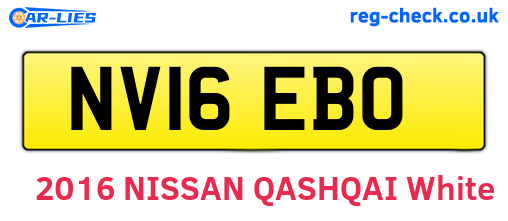 NV16EBO are the vehicle registration plates.