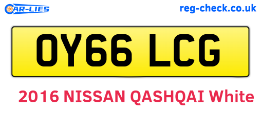OY66LCG are the vehicle registration plates.