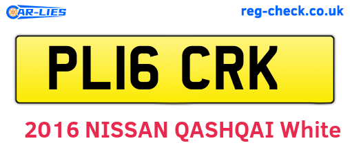 PL16CRK are the vehicle registration plates.