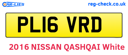 PL16VRD are the vehicle registration plates.