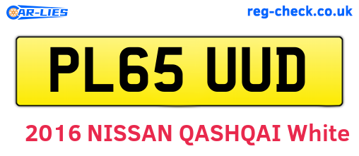 PL65UUD are the vehicle registration plates.
