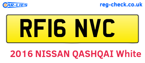 RF16NVC are the vehicle registration plates.