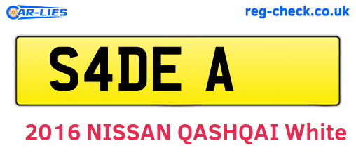 S4DEA are the vehicle registration plates.
